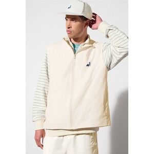 Fabletics x Stephen Malbon The Don Golf Vest Mens XL Cream Full Zip